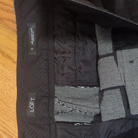 Loft Julie Boot Cut Textured Trousers Size 12 - Picture 5 of 8